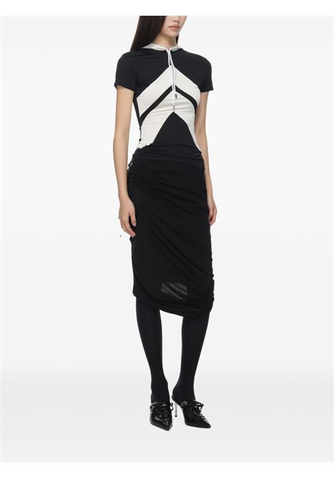 abito lungo inlaid chevron donna nero JEAN PAUL GAULTIER | 25/33-F-RO346P-J0840001